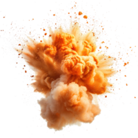 AI generated Intense fire and dust explosions isolated on transparent background, earthquake, and urban disaster concept- a dramatic representation of danger and emergency response png