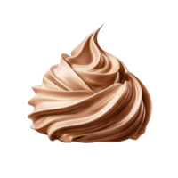 AI generated Brown whipped cream Isolated on transparent background png