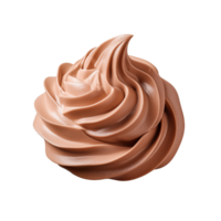 AI generated Brown whipped cream Isolated on transparent background png