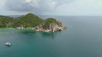 Aerial View of Coral Lagoon in Sea video