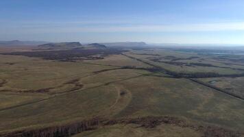 Aerial view of Khakassia Steppe video