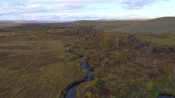 Aerial View of Autumn Landscape video