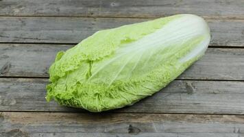 Napa cabbage or chinese cabbage isolated on grey background. Napa cabbage vegetables, agricultural. photo