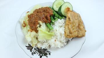 Pecel is a traditional Indonesian food photo