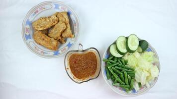 Pecel is a traditional Indonesian food photo