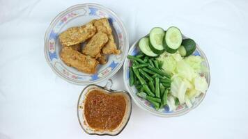Pecel is a traditional Indonesian food photo