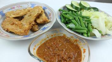 Pecel is a traditional Indonesian food photo