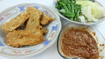 Pecel is a traditional Indonesian food photo