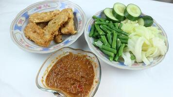 Pecel is a traditional Indonesian food photo