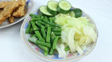 Pecel is a traditional Indonesian food photo