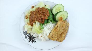 Pecel is a traditional Indonesian food photo