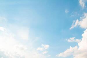 Blue sky and clouds in the weather day outdoor nature environment abstract background photo