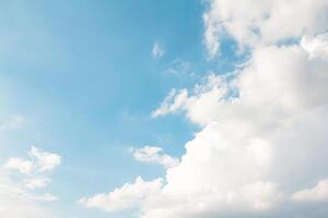 Blue sky and clouds in the weather day outdoor nature environment abstract background photo