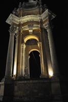 Basilica di Superga in Turin at night photo