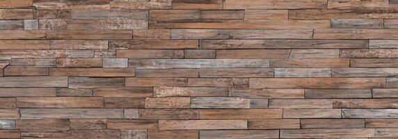 Panorama wood wall background. Abstract wooden texture banner with copy space for text or wallpaper. photo
