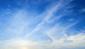 blue sky with white cloud landscape background photo