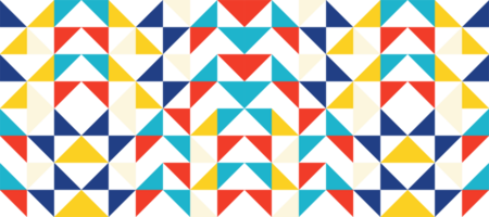 driehoek kleurrijk rood mozaïek- patroon ontwerp transparant achtergrond png