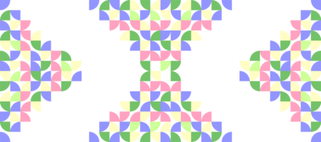 triângulo pastel verde mosaico arredondado padronizar Projeto triângulo fundo png