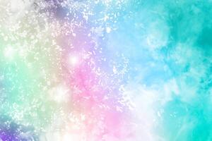 abstract powder splatted background. Colorful powder explosion on white background. Colored cloud. Colorful dust explode. Paint Holi. photo