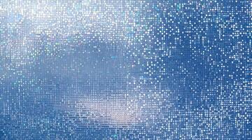 abstract colorful light of mosaic and bokeh on glass door or window at blur on secrets meeting room or science lab and medical for art wallpaper and texture or party background on blue tone photo