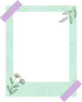 Aesthetic floral photo frame png