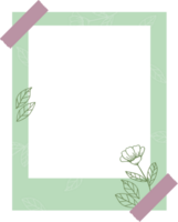 Aesthetic floral photo frame png