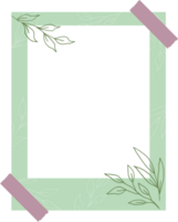 Aesthetic floral photo frame png