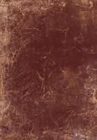 old scratched worn brown leather background and texture photo