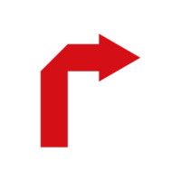 Red arrow icon, right direction png