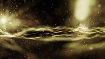 wave sparkle and light particle background photo