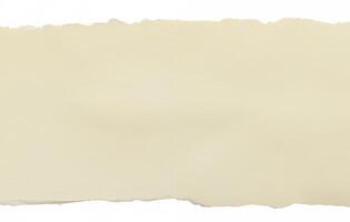 Blank brown torn note paper isolated on white background photo