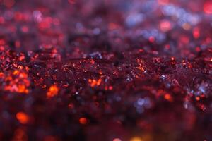 close up view of abstract red and purple crystal textured background photo