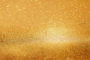 golden christmas background with glossing sequins photo
