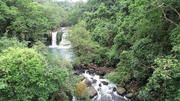 Aerial View of Waterfall in Thailand video