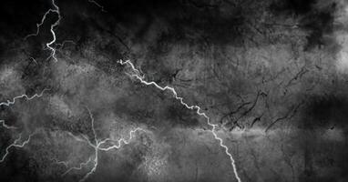 Lightning strikes and dark background photo