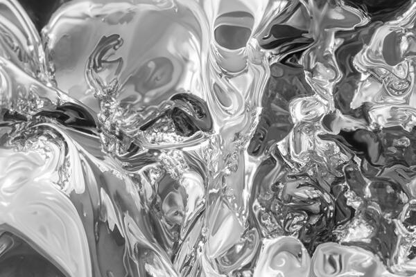 Curved abstract metallic background, texture