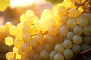 AI generated Grapes fruit background photo