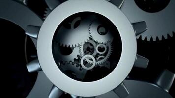 animated 4k industrial Gear wheels video