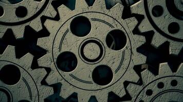 animated 4k industrial Gear wheels video