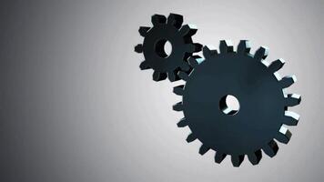 animated 4k industrial Gear wheels video