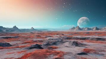 ai generiert ein des Künstlers Eindruck von Mars und Saturn video