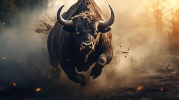 AI generated bull high quality image photo