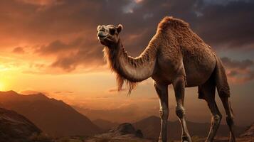 AI generated camel high quality image photo