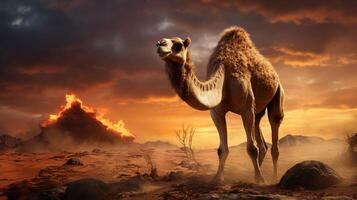 AI generated camel high quality image photo