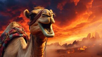 AI generated camel high quality image photo