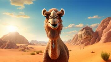 AI generated camel high quality image photo