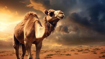 AI generated camel high quality image photo