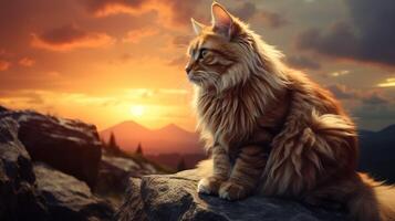 AI generated cat high quality image photo