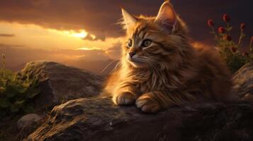 AI generated cat high quality image photo