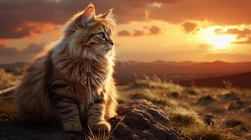 AI generated cat high quality image photo